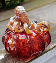 Luke Adams Squatty Glass Pumpkins from Rose Garden Florist in Barnegat, NJ